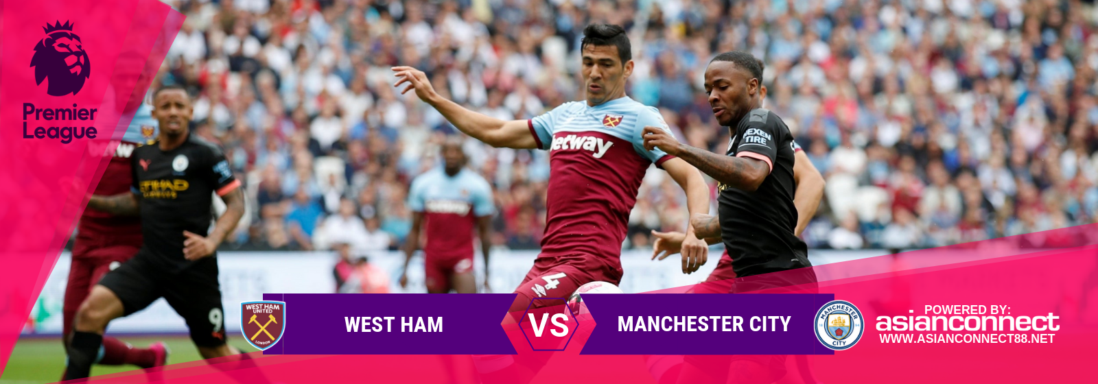 EPL West Ham Vs. Manchester City Asian Connect