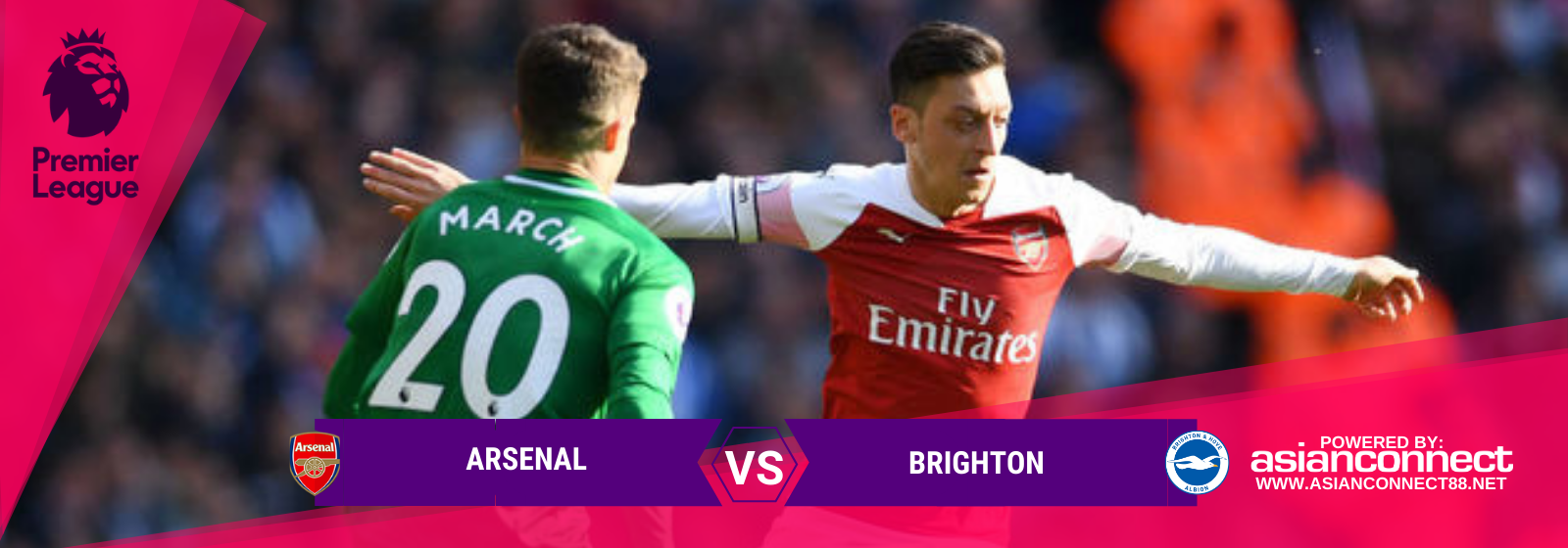 Asianconnect: Arsenal vs Brighton