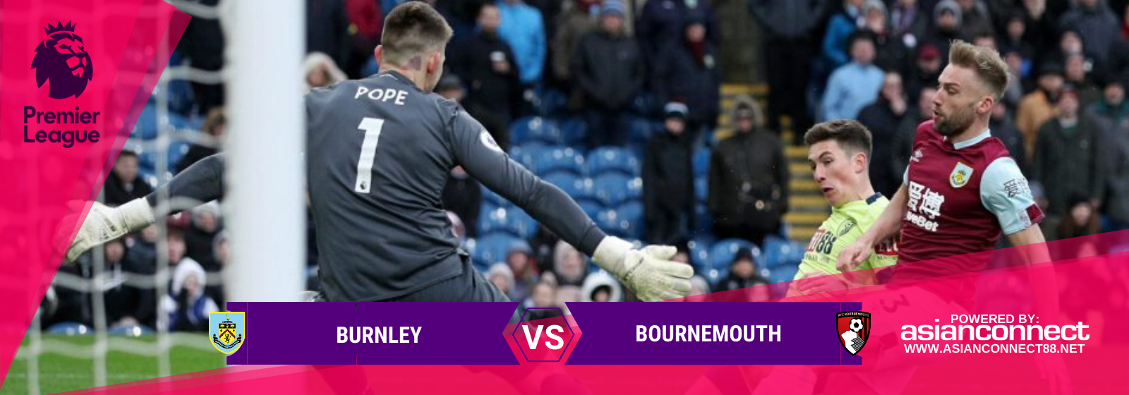 Asianodds: Burnley vs Bournemouth Odds for February 22, 2020