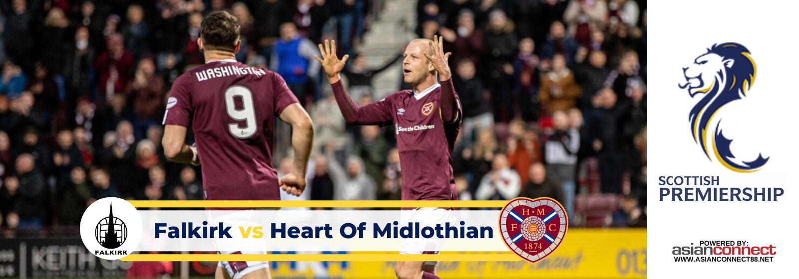 Asianconnect: Falkirk vs Heart Of Midlothian Odds for February 08, 2020