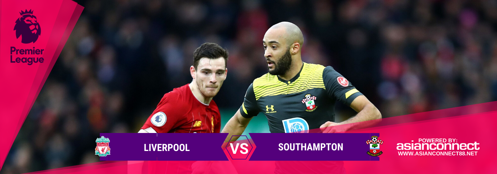 Asianconnect:Liverpool vs Southampton Odds for February 01, 2020