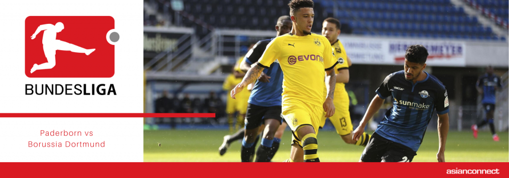 Asianconnect: Paderborn vs Borussia Dortmund Odds for May 31, 2020