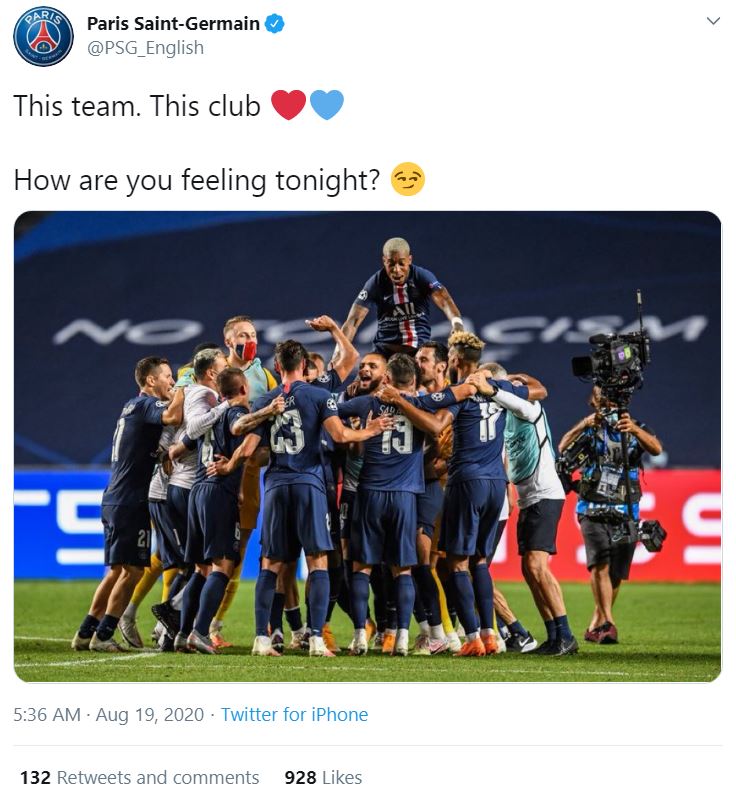 PSG Tweet